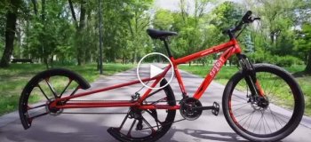«Математический велосипед» с двумя половинами колеса